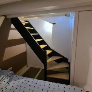 Réalisation de l'escalier en bois esthétique et des meubles en bois - PL Agencement